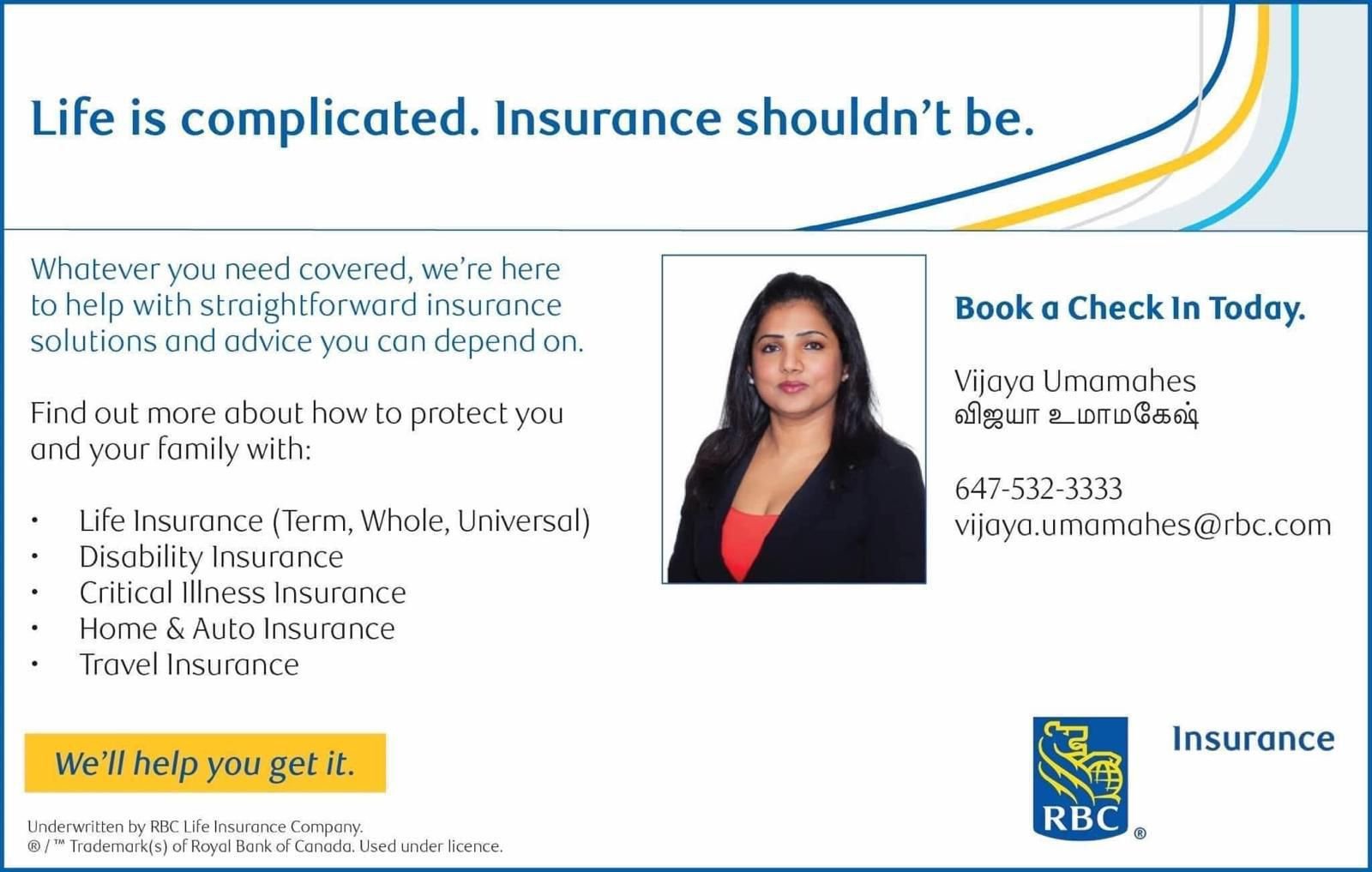 Vijaya Umamahes-RBC Insurance banner